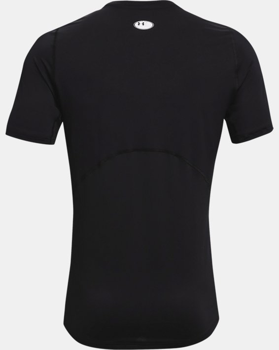 Men's HeatGear® Fitted Short Sleeve in Black image number 6